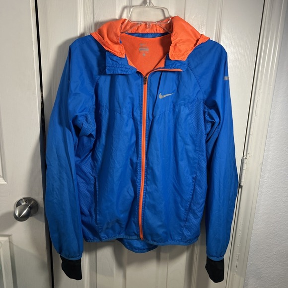 Nike Other - Nike Dri-Fit Full-Zip Jacket YOUTH Blue Orange Windbreaker Boys 639411-408